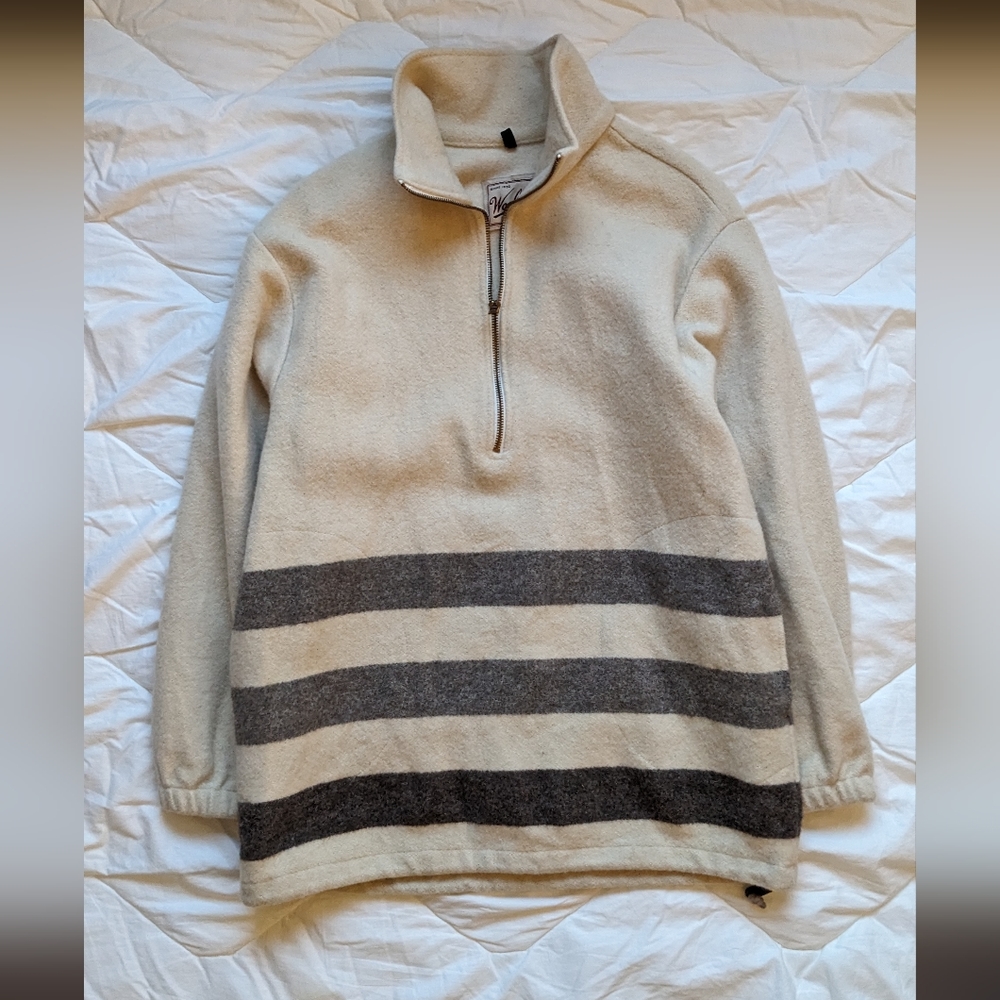 Woolrich • Vintage Striped Wool 1/2 Zip Pullover • SZ L